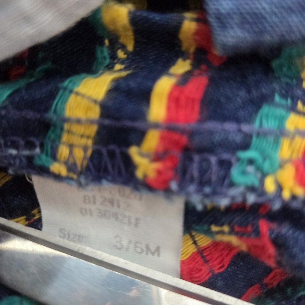 vintage oshkosh b gosh Denim Overalls Cars Traffic Signal Crossback 3-6 Months - Picture 7 of 7